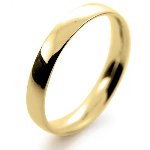 Court Light -  3mm Yellow Gold Wedding Ring Ladies (TCSL3Y) 